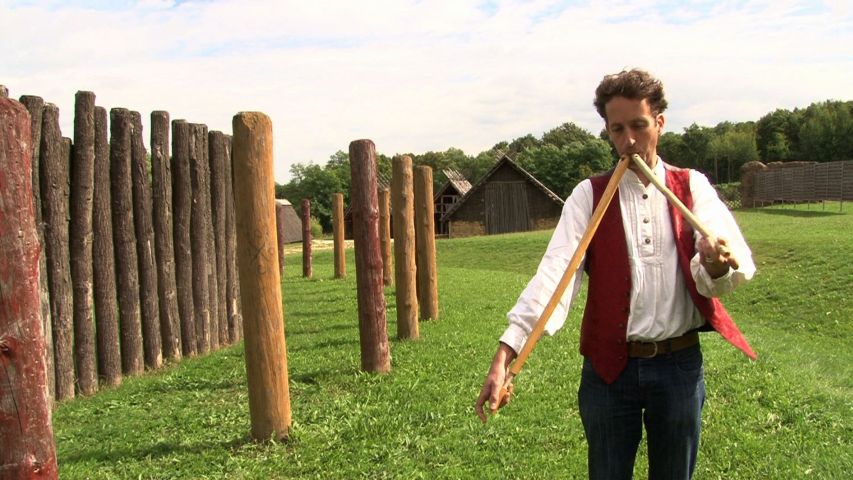 Albin Paulus mit Doppelfl&ouml;te